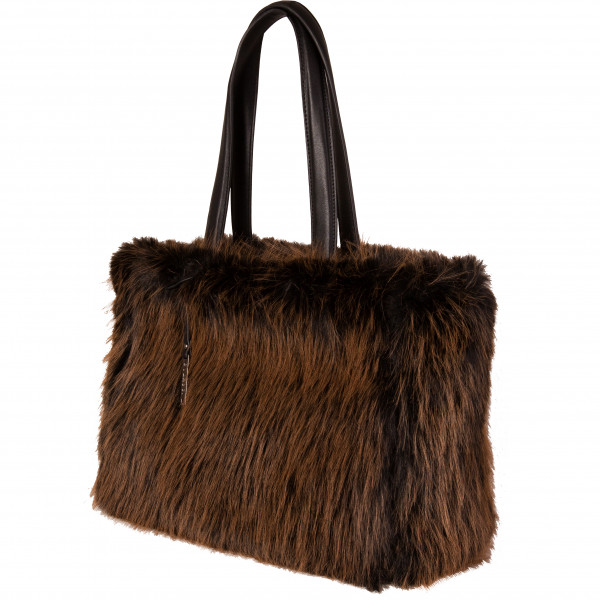 Luxusní dámská koženková kabelka přes rameno Bulaggi Furry, hnědá