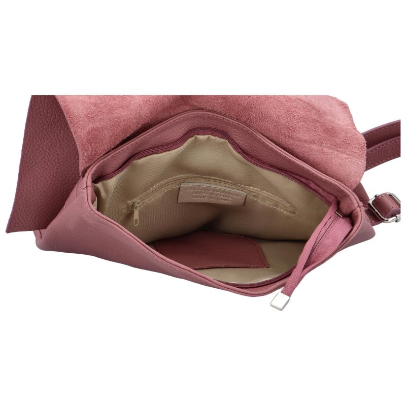Dámský kožený kabelko batoh Semmy, růžová