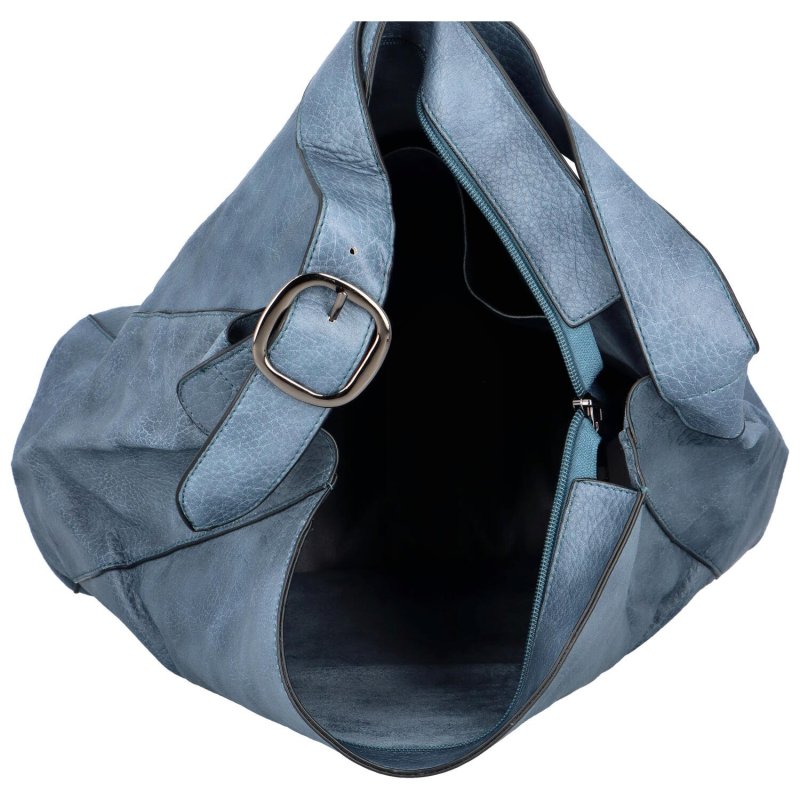 Stylová dámská koženková kabelka přes rameno Anker, modrá