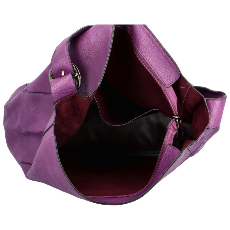 Stylová dámská koženková kabelka přes rameno Anker, fialová