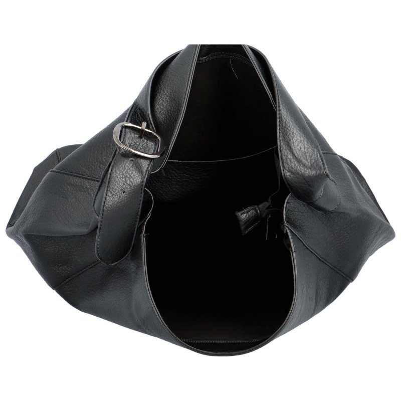 Stylová dámská koženková kabelka přes rameno Anker, černá