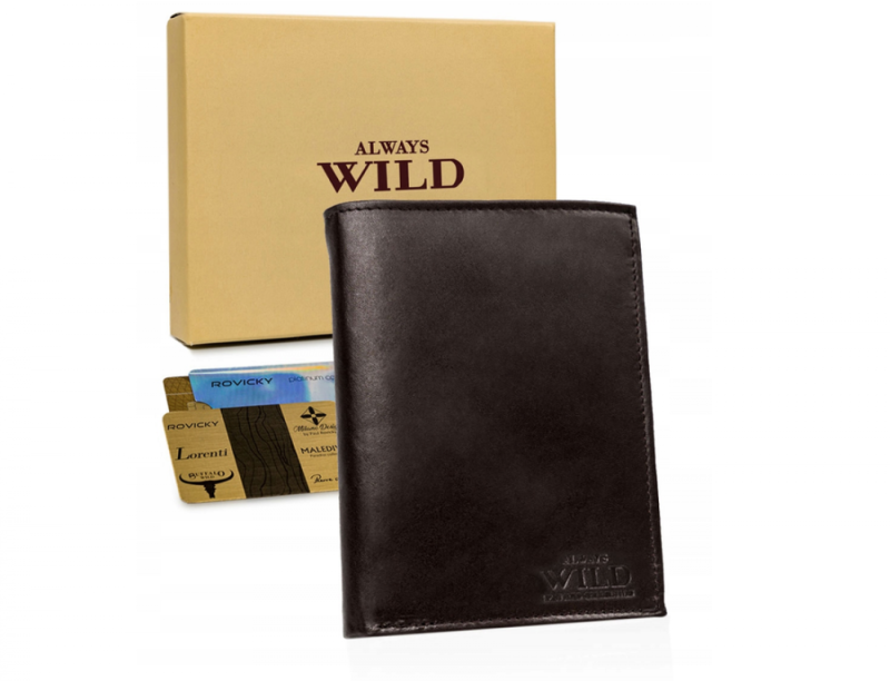 Trendová pánská kožená peněženka Vipo, tmavě hnědá