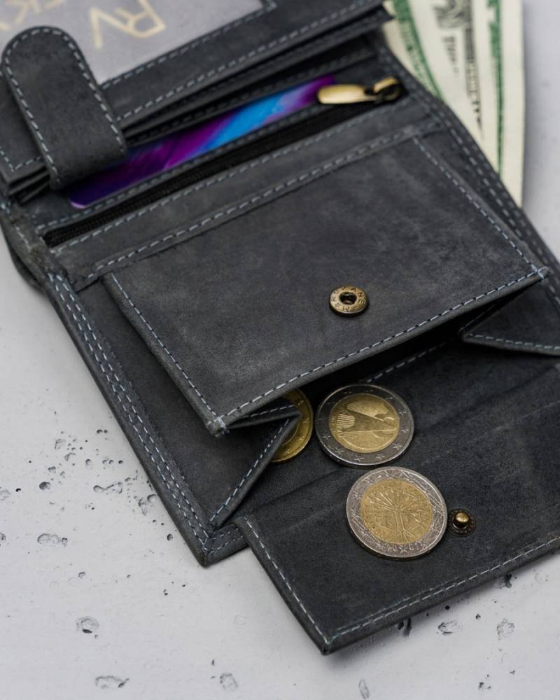 Trendová pánská kožená peněženka Edop, černá