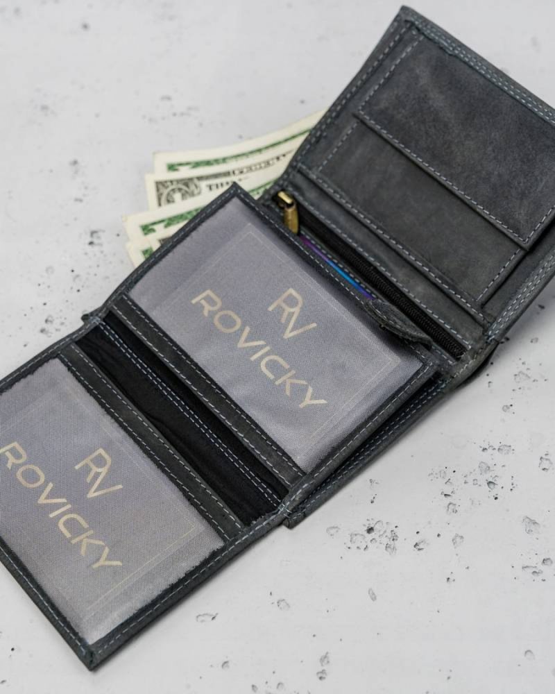 Trendová pánská kožená peněženka Edop, černá