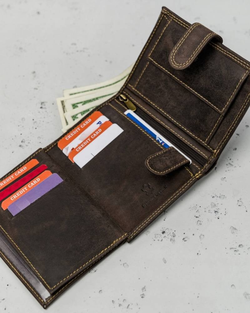Trendová pánská kožená peněženka Dripl, hnědá