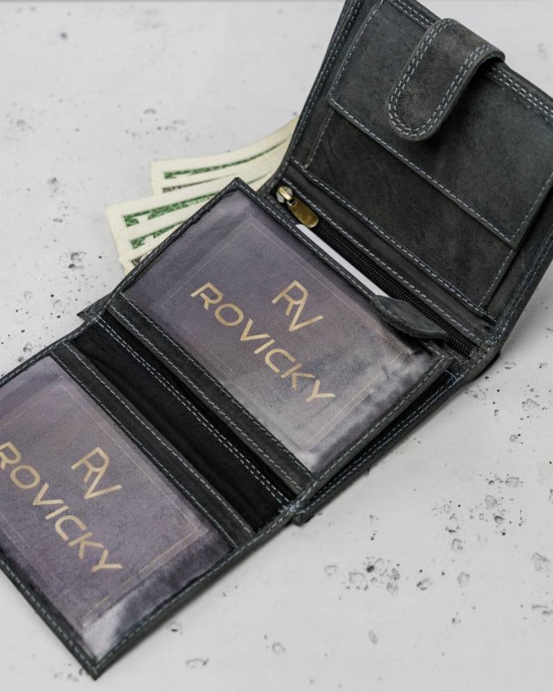 Trendová pánská kožená peněženka Dripl, černá