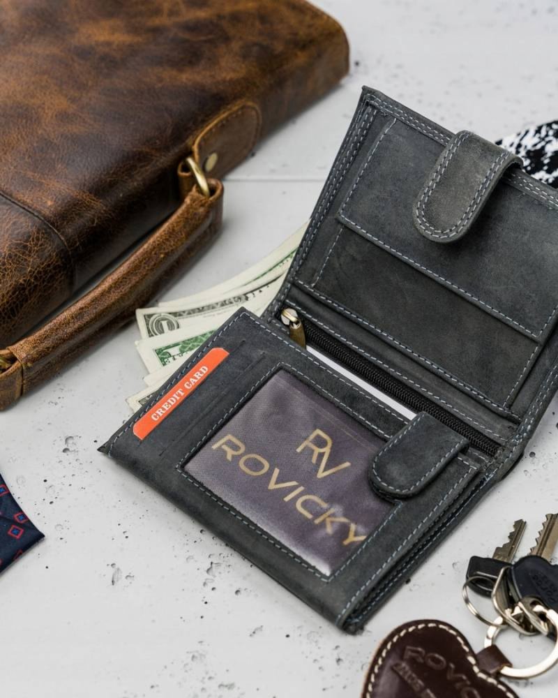 Trendová pánská kožená peněženka Dripl, černá