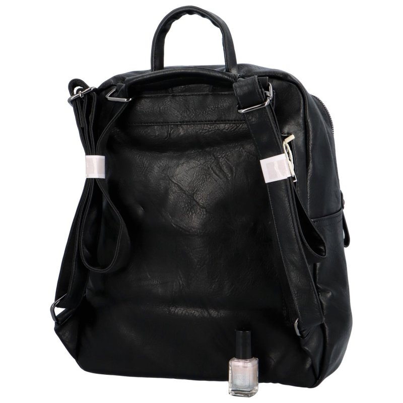 Stylový dámský koženkový batoh Octavio, černá