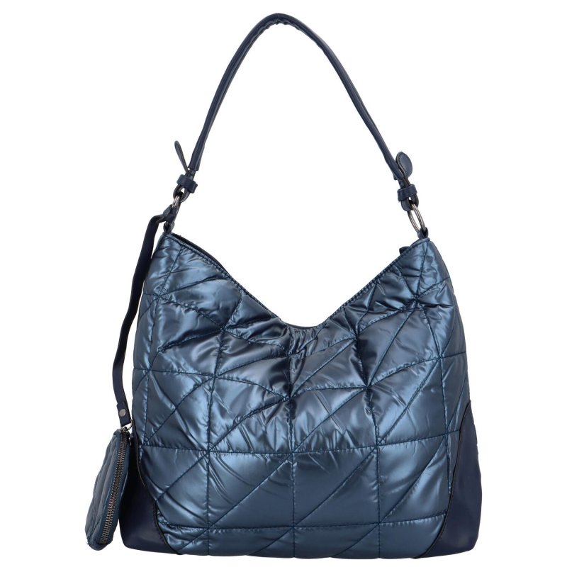 Lehká a prošívaná módní dámská taška na rameno Fermina, modrá