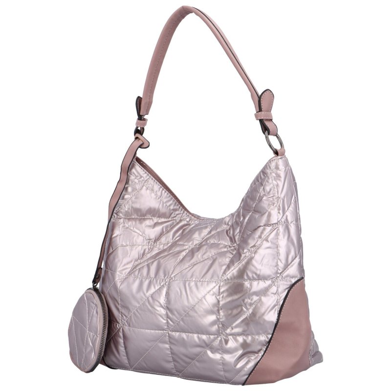 Lehká a prošívaná módní dámská taška na rameno Fermina, fialová