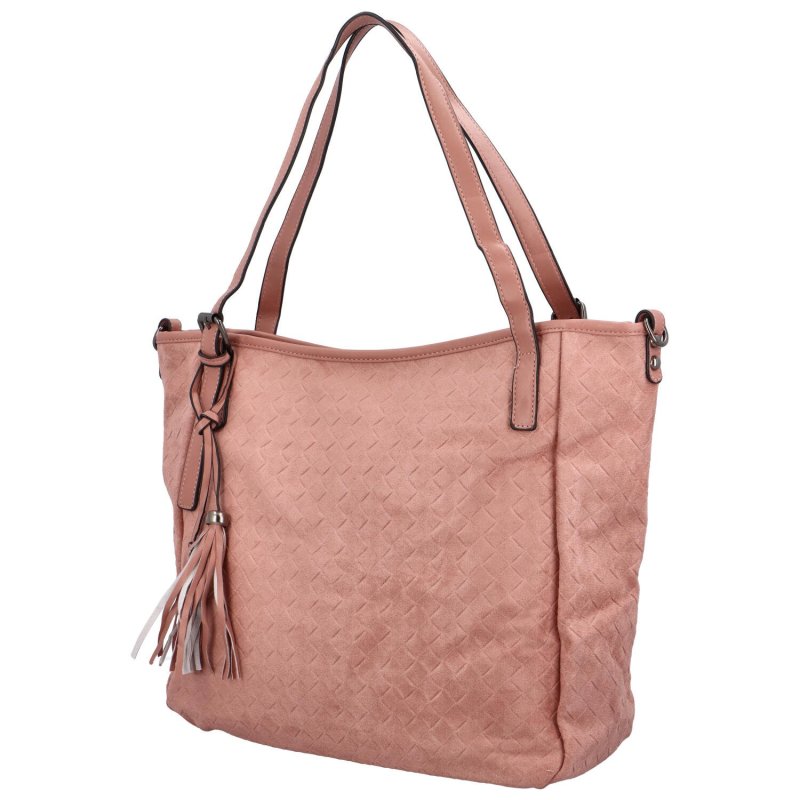 Trendová dámská koženková taška Javier, růžová