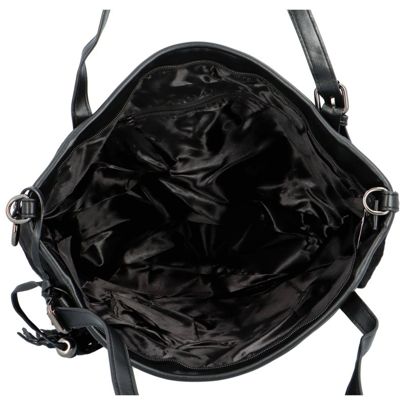 Trendová dámská koženková taška Javier, černá