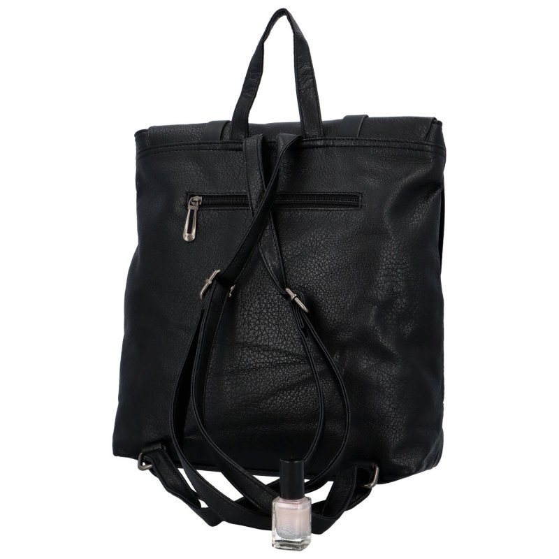 Městský dámský koženkový batoh Loreto, černá