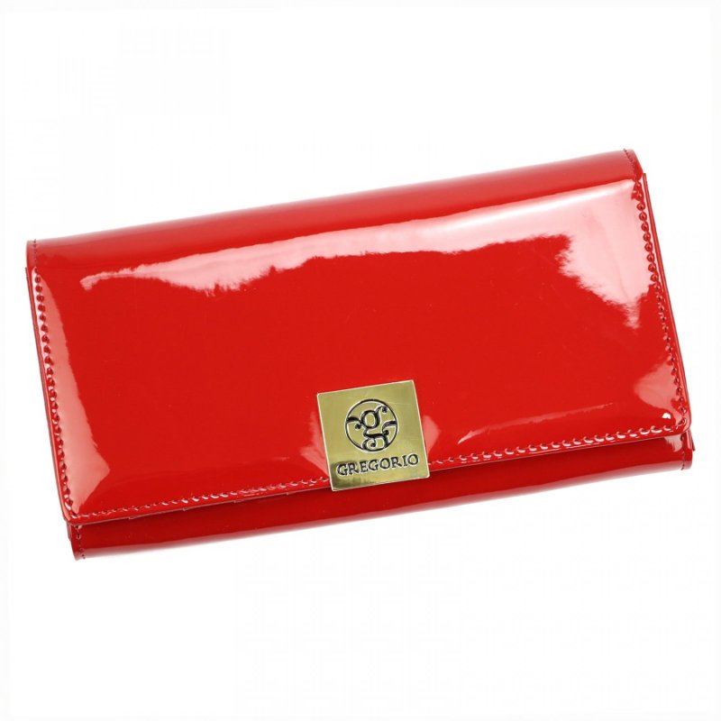 Osobitá dámská dlouhá kožená peněženka Elvíra, červená