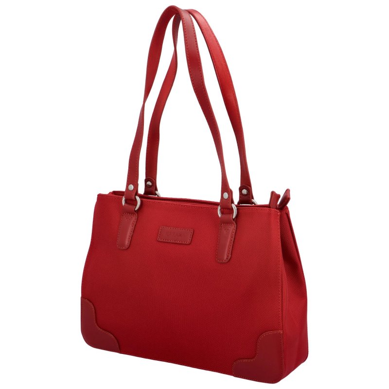 Dámská lehká textilní kabelka Gatien, červená