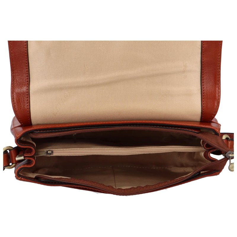 Luxusní dámská kožená kabelka Katana Versailles, hnědá