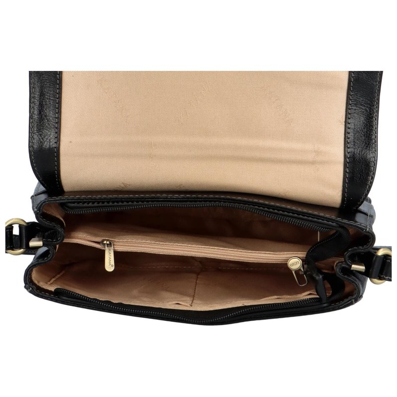 Luxusní dámská kožená kabelka Katana Versailles, černá