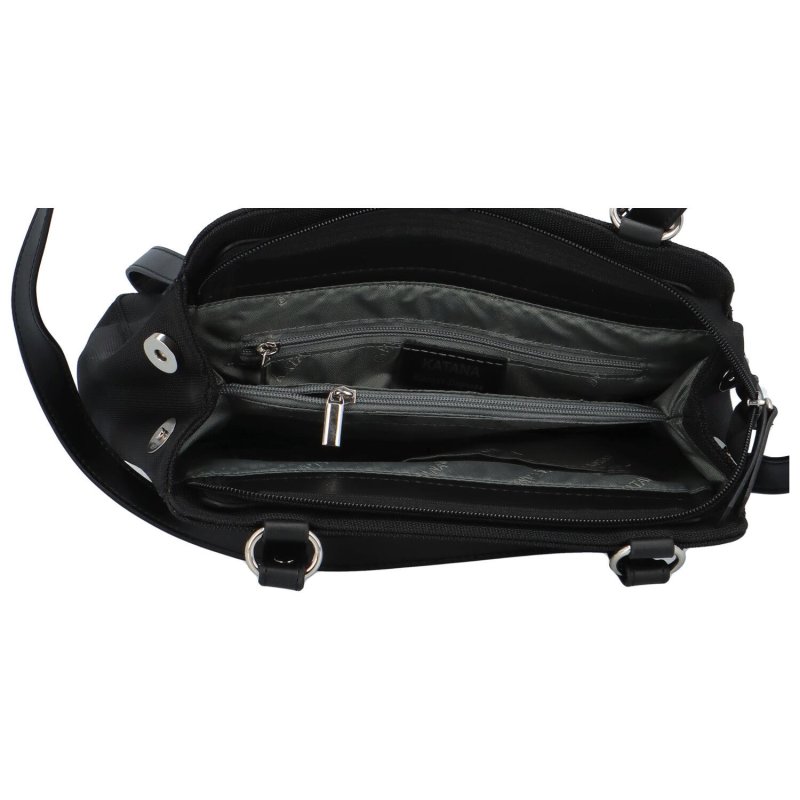 Lehká dámská textilní kabelka/batoh Ninon, černá
