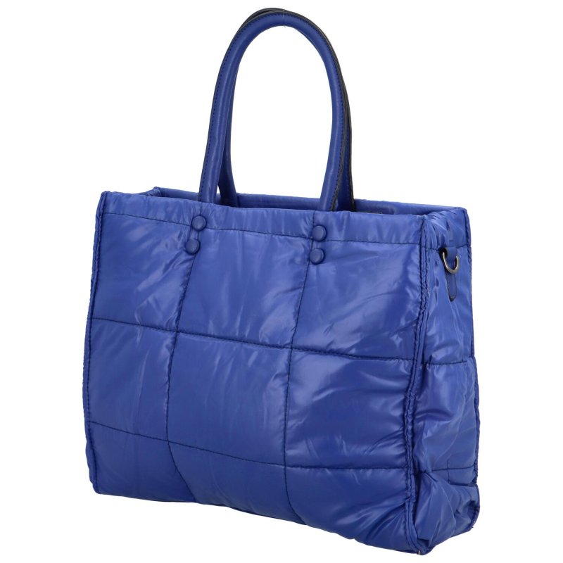 Nápadná dámská lehká taška s prošíváním Ella, modrá
