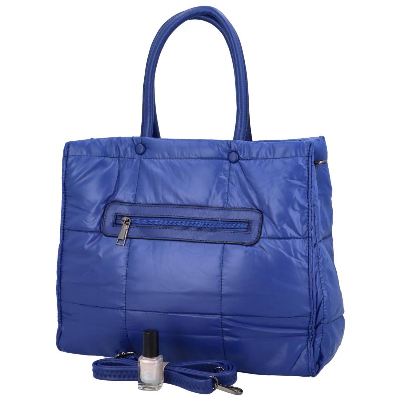 Nápadná dámská lehká taška s prošíváním Ella, modrá
