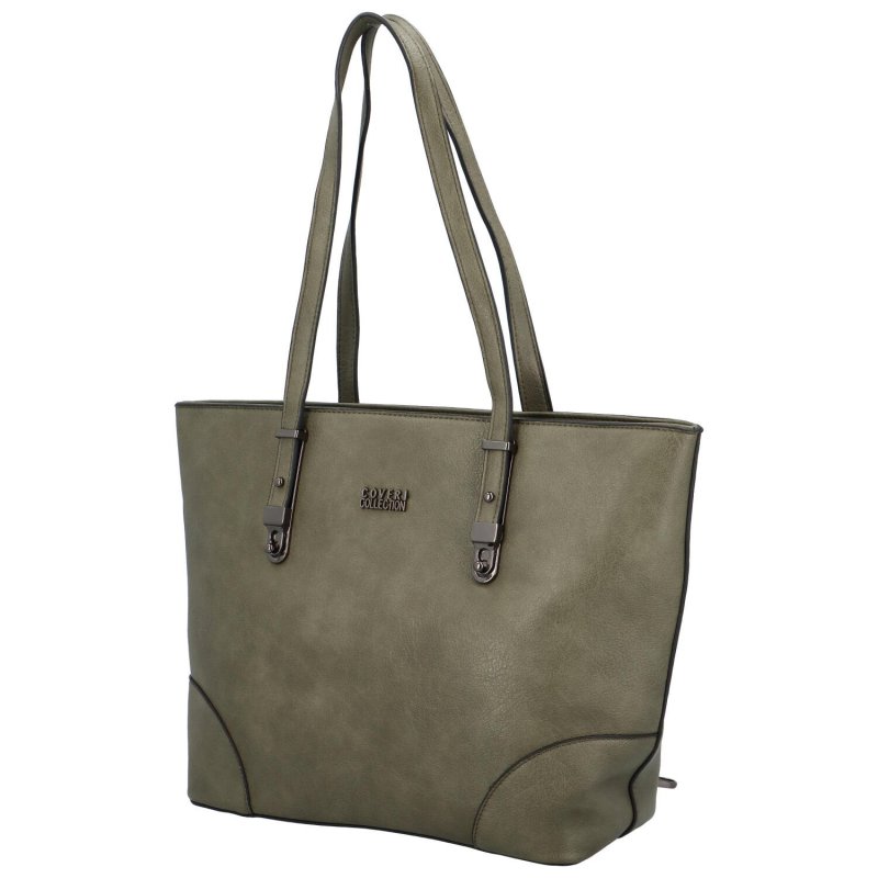 Stylová dámská koženková shopper taška Patiens, zelená