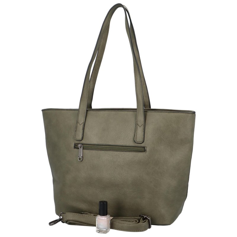 Stylová dámská koženková shopper taška Patiens, zelená