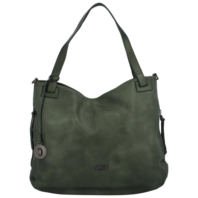 Módní praktická dámská koženková taška Regina, zelená