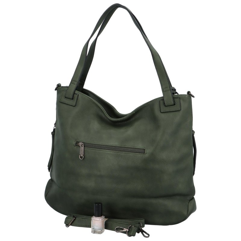 Módní praktická dámská koženková taška Regina, zelená