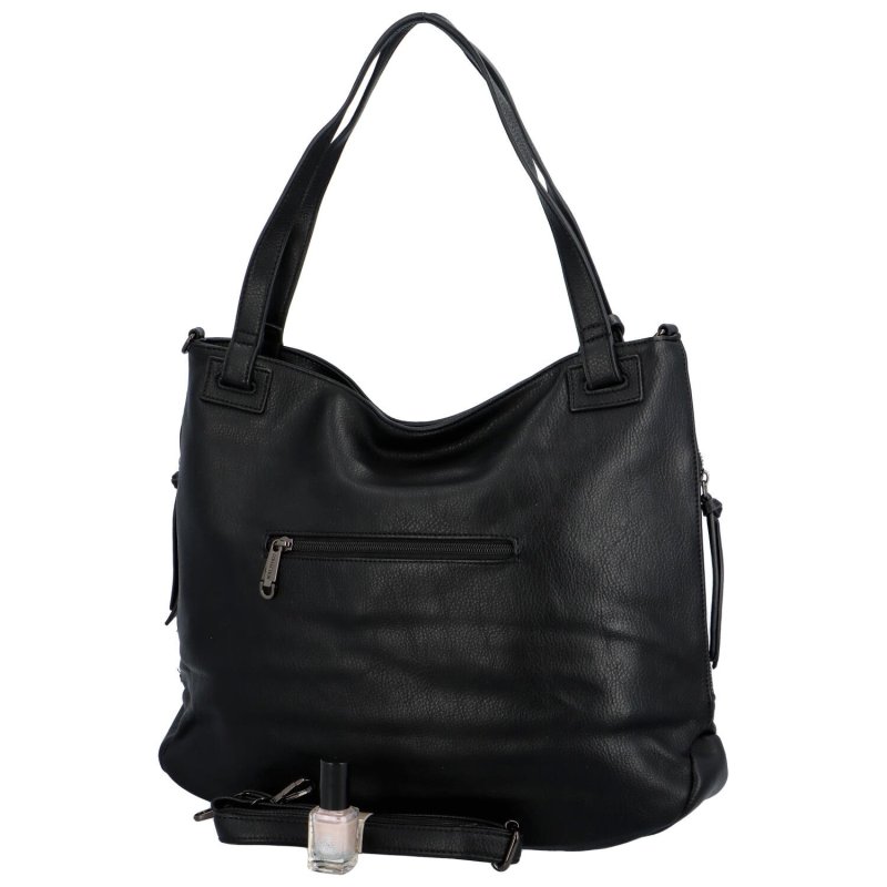 Módní praktická dámská koženková taška Regina, černá