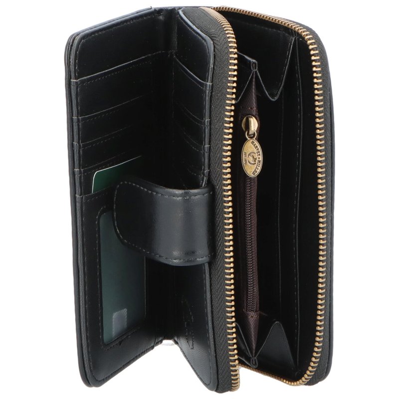 Praktická dámská koženková peněženka Narciso, černá