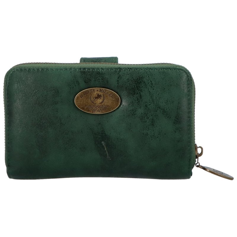 Praktická dámská koženková peněženka Narciso, zelená