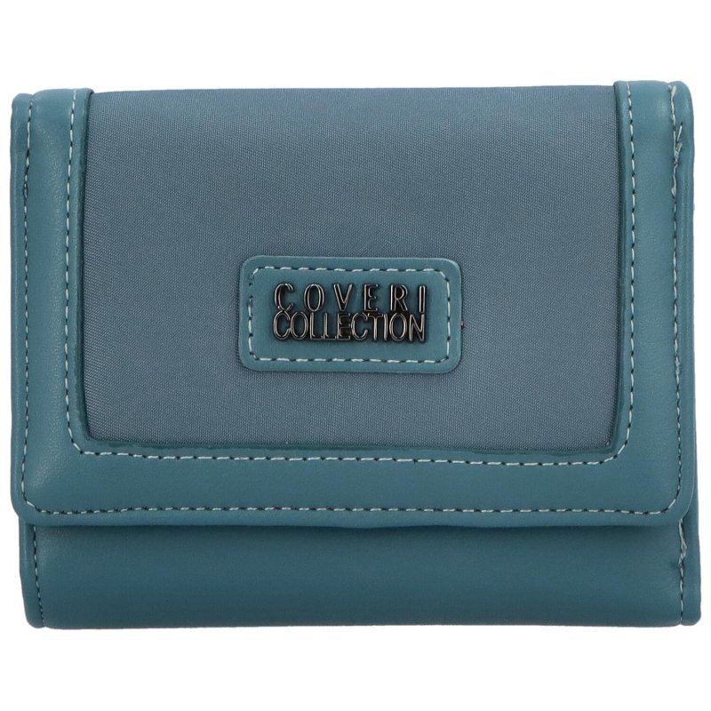 Menší dámská koženková peněženka Tadeo, zelenomodrá