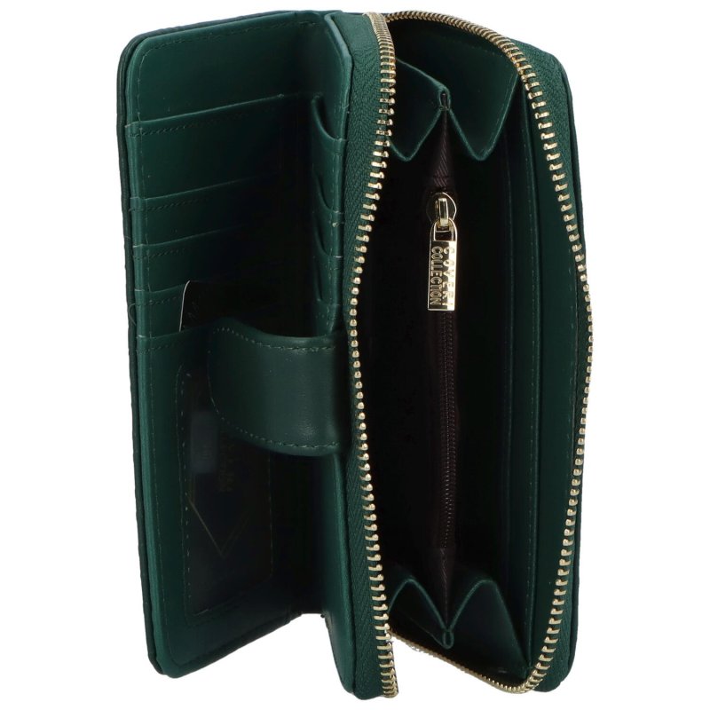Trendová dámská koženková peněženka Dona, zelená