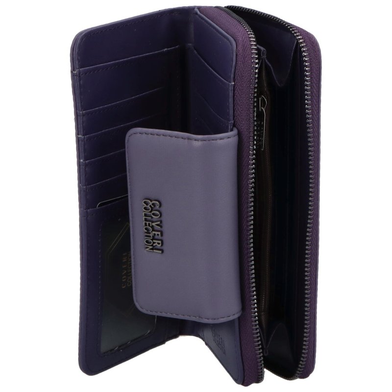 Trendová dámská koženková peněženka Funo, fialová