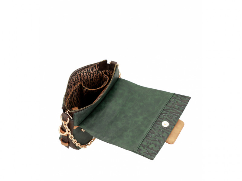 Dámská koženková kabelka s řetízkem Anekke Urban Forest, zelená