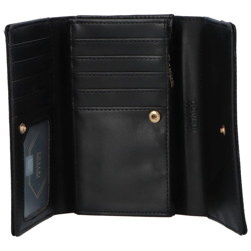 Stylová dámská koženková peněženka Miku, černá