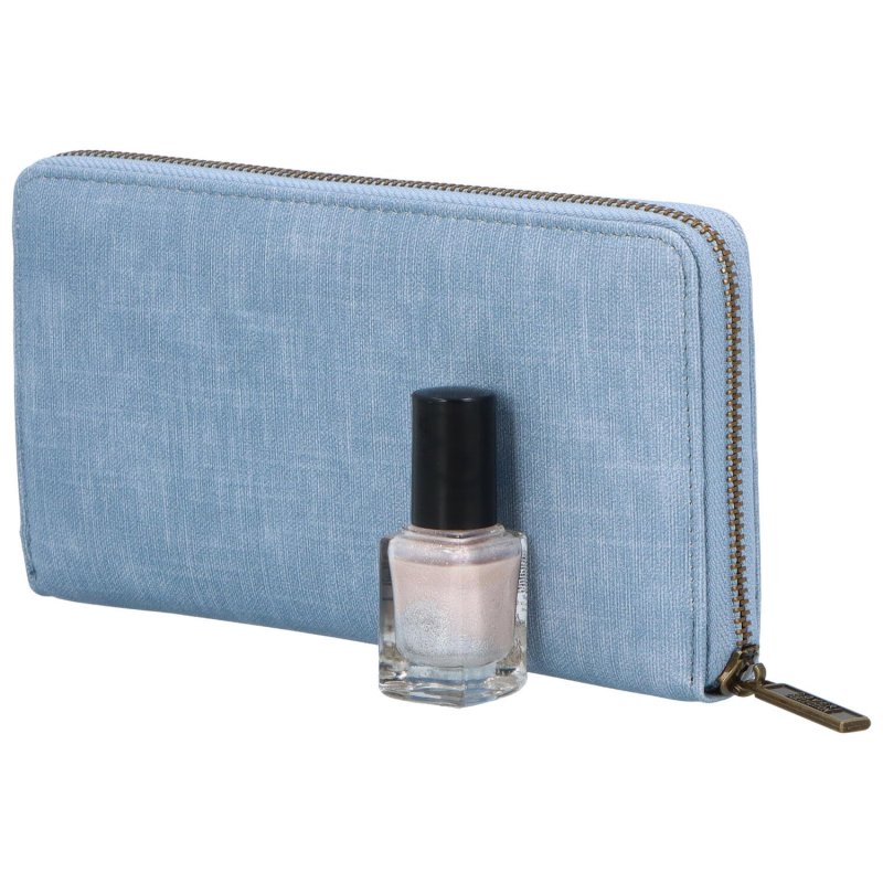 Trendová dámská koženková peněženka Sonu, světle modrá
