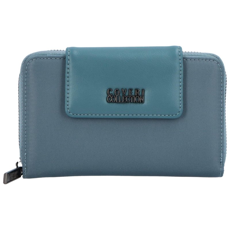 Trendová dámská koženková peněženka Dari, světle modrá