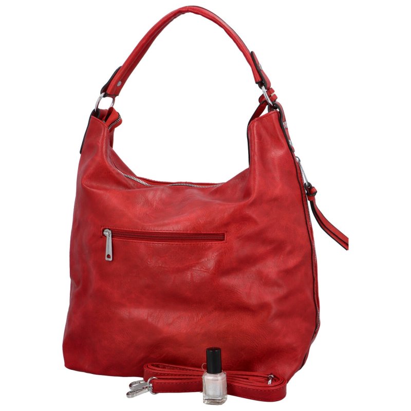 Dámská koženková taška v oblíbeném lodičkovém provedení Eliana, červená