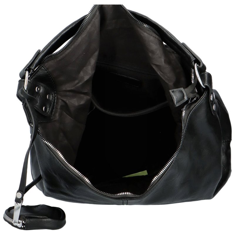Dámská koženková taška v oblíbeném lodičkovém provedení Eliana, černá