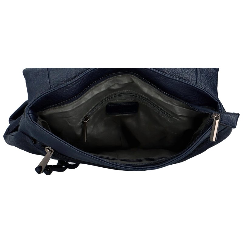 Stylový městský dámský koženkový batoh Sarah, tmavě modrá