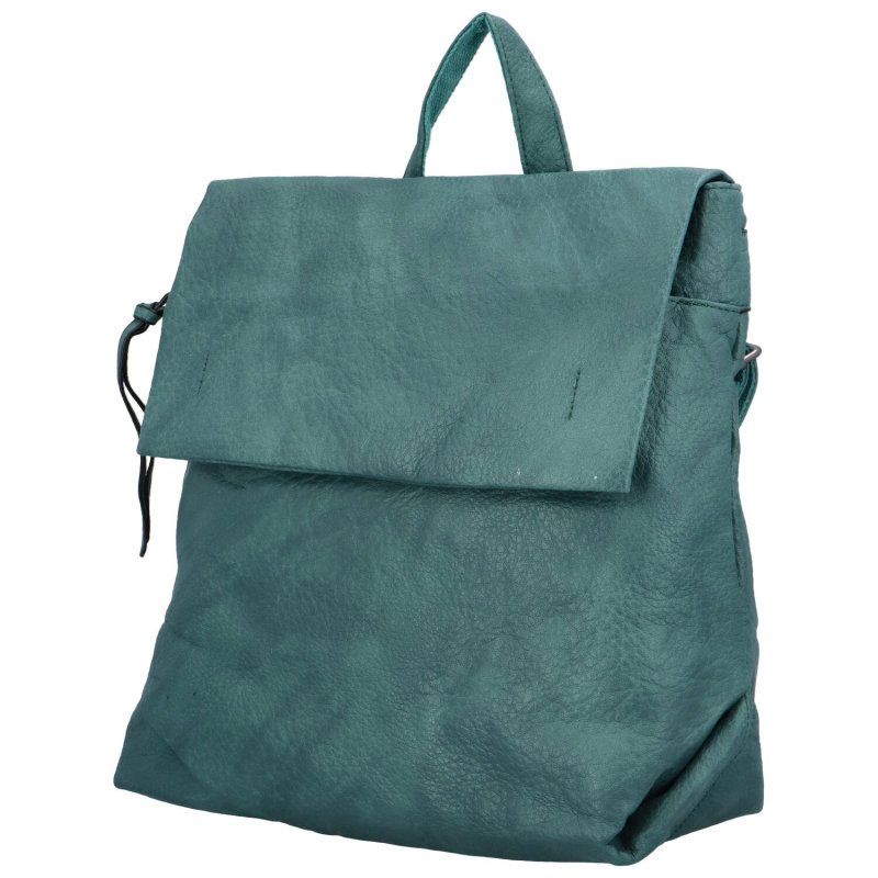 Stylový městský dámský koženkový batoh Sarah, zelená