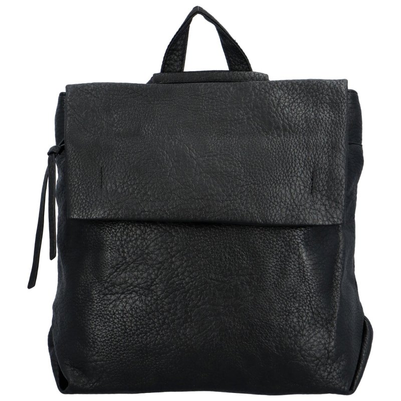 Stylový městský dámský koženkový batoh Sarah, černá