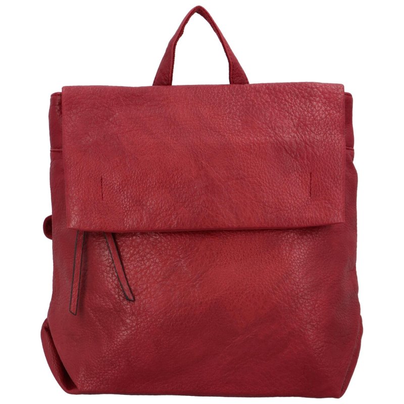 Stylový městský dámský koženkový batoh Sarah, červená