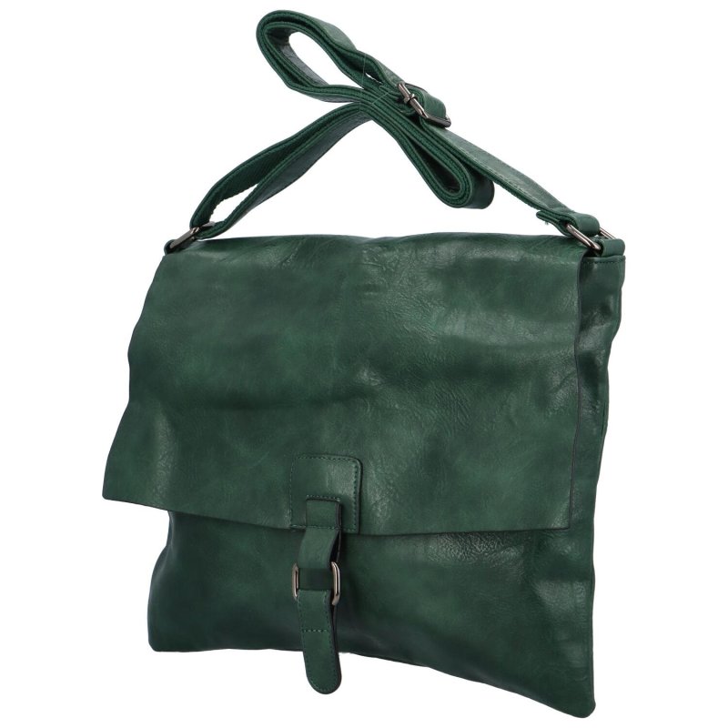 Trendová dámská koženková kabelka Guko, zelená