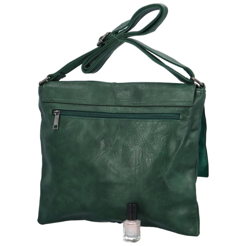 Trendová dámská koženková kabelka Guko, zelená