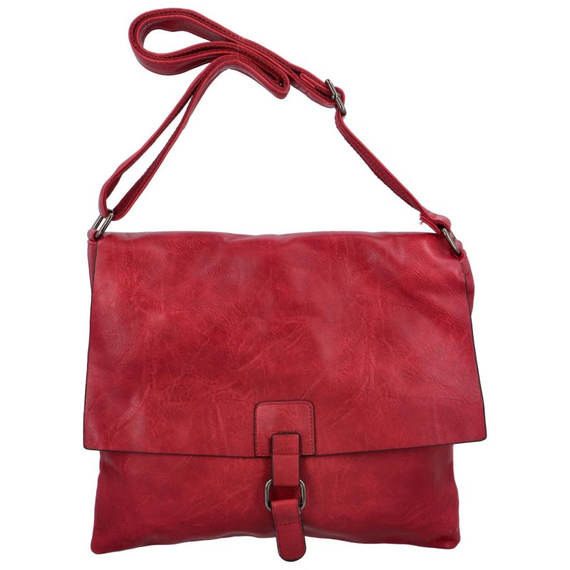 Trendová dámská koženková kabelka Guko, červená