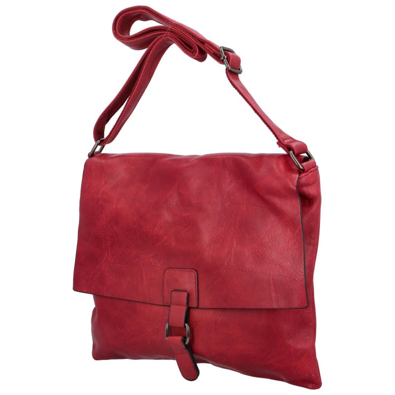 Trendová dámská koženková kabelka Guko, červená