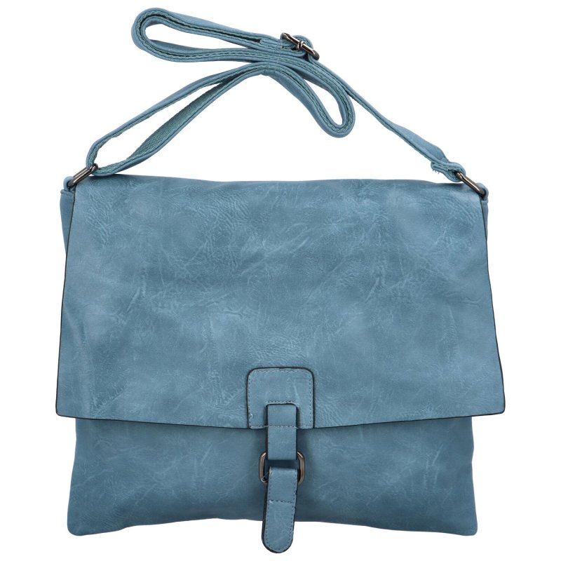 Trendová dámská koženková kabelka Guko, světle modrá
