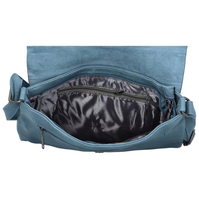Trendová dámská koženková kabelka Guko, světle modrá